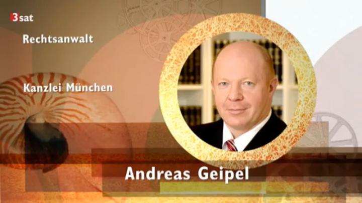 Dr. Geipel in 3 Sat - Anwalt Medizinrecht München